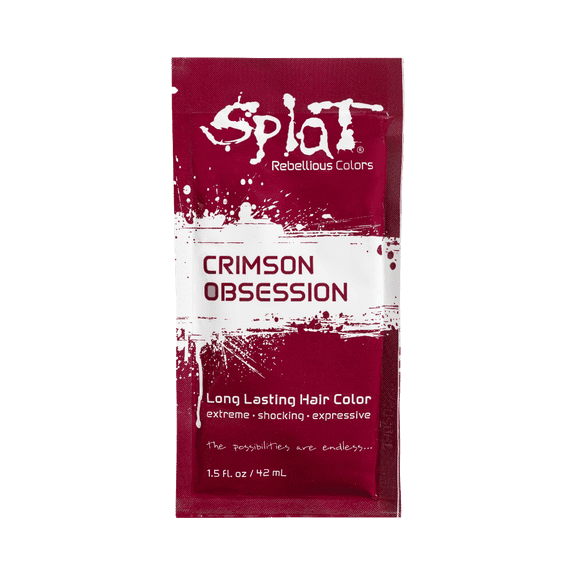 Splat Rebellious Colors Long Lasting Hair Color Crimson Obsession 1.5 Oz., Pack of 1
