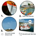 thumbnail image 3 of Designart "Finishing Boat At A Greek Port" Hunting & Fishing Floater Framed Wall Art Prints, 3 of 5