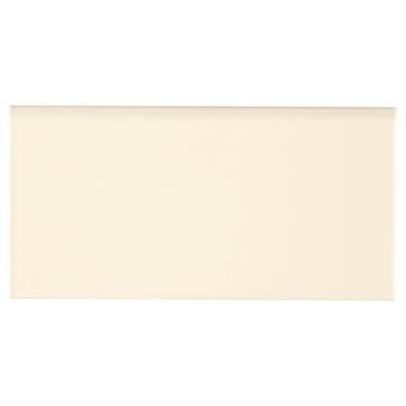 MSI Almond Glossy Bullnose 3 In. X 6 In. Glossy Ceramic Wall Tile