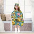 thumbnail image 7 of Wearable Blanket with Sleeves and Pocket Oversized Hooded Sweatshirt 3-14 YR Capybaras Holding Lemons M, 7 of 7