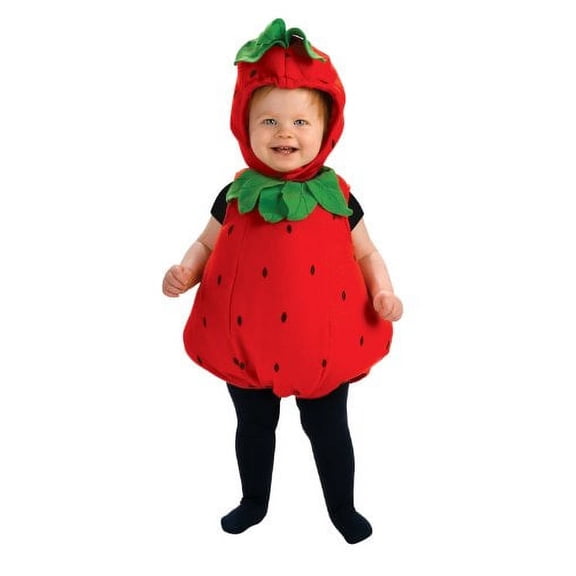 rubie's newborn deluxe berry cute costume, red/green, infant