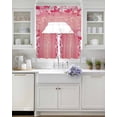 thumbnail image 3 of Valentine's Day Swag Kitchen Curtains Sets for Windows 24 Inch Length, Pink Love Paper Cuttings Romantic Short Window Curtain Panels Swags Valances and Tiers 3 Piece Set for Cafe/Dining Room, 3 of 5