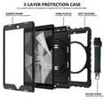 thumbnail image 2 of iPad 7th Generation Case with PET Screen Protector, iPad 10.2" 2019 Case, Dteck Heavy Duty Rugged Shockproof Protective Covers with 360 Rotate Stand /Hand Strap/ Should Belt /Pencil Holder,Black, 2 of 6