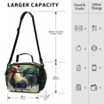 thumbnail image 3 of ALAZA Rooster on Christmas Lunch Box Insulated Cooler Bag Reusable Tote Bags Shoulder Strap, 3 of 7