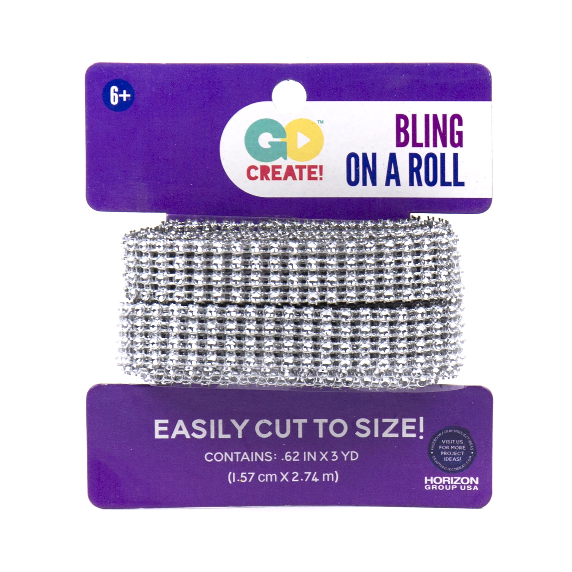 Go Create Thin Silver Bling Mesh Trim Roll, 3 Yards