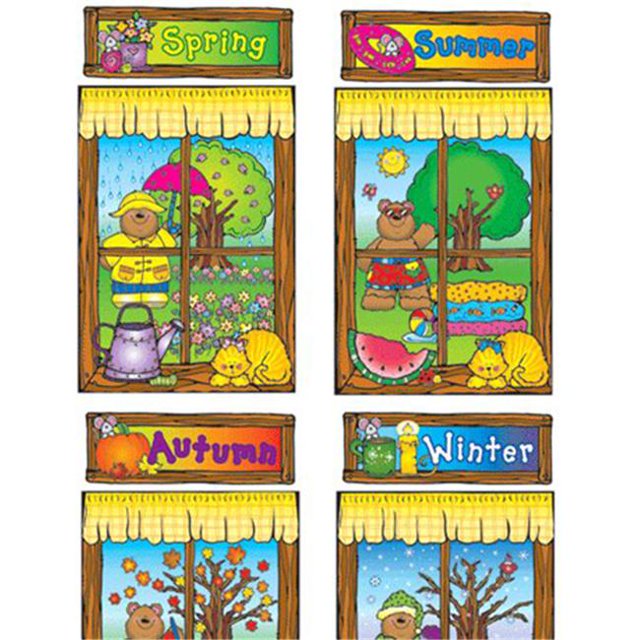 Carson Dellosa DJ-610038 Quatre Saisons Tableau d'Affichage de Windows