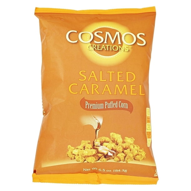 Premium Puffed Corn Salted Caramel Popcorn Without Hulls