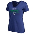 thumbnail image 2 of Women's Blue Vancouver Canucks Iconic Collection V-Neck T-Shirt, 2 of 3