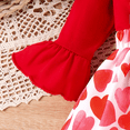 thumbnail image 3 of PatPat Ensemble 2 Pcs pour Bébé Fille de la Saint-Valentin, Barboteuse à Volants Style Ourson et Robe Salopette Brodée, 3 of 3