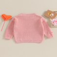 thumbnail image 3 of Baby Valentine Pullover Sweater Knitted Letter Embroidery Fall Winter Warm Tops, 3 of 6