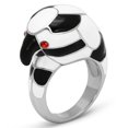 thumbnail image 1 of High Polished No Plating Stainless Steel Ring with Top Grade Crystal, Orange - Size 7, 1 of 1