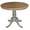 Distressed Hickory-S, variant on Pemberly Row 36" Solid Wood Round Top Pedestal Table - 28.9"H - Pecan