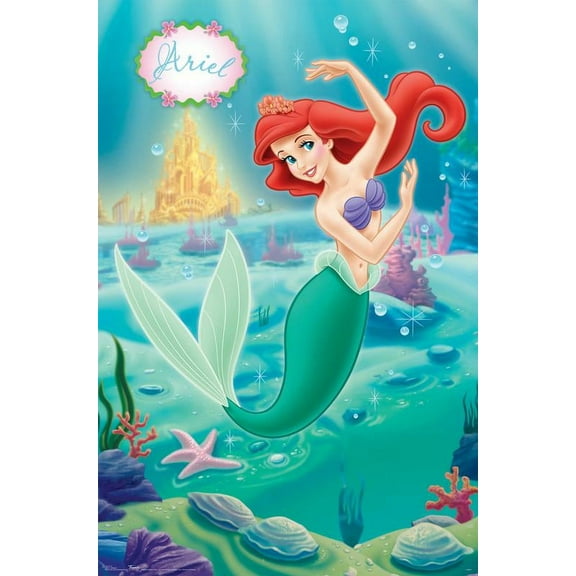 Disney The Little Mermaid - Ariel - Swimming Pose Wall Poster, 22.375" x 34"