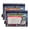 American Flag Colored Butterfly with Flower, variant on 2 Pack Pencil Pouch for 3 Ring Binder Smooth Zipper Folders with Pockets Clear Window Pencil Case Fairy Sitting Book and Coffee