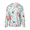 thumbnail image 1 of Vsdgher Mignon Imprimé Flamant Rose Sweat à Capuche Adulte pour Hommes Femmes, Manches Longues Protection Solaire Chemises de Pêche pour Course Natation-Moyen, 1 of 7