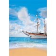 thumbnail image 1 of Fondo de crucero ABPHQTO 150x220cm Seaside Yachting Playa Azul Océano Velero Agua de mar Cielo Nubes Niño Adulto Niño Niña Amantes Po, 1 of 2