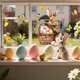 thumbnail image 5 of Decoraciones de Pascua, pegatinas para ventanas con diseño de conejito, huevo y mariposa, imanes para refrigerador, adhesivos estáticos para decorar salas de estar y dormitorios., 5 of 6