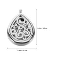 thumbnail image 2 of 1Set Water Drop Shaped Essential Oil Diffuser Necklace Pendant Stainless Steel Locket Pendant For Women Aromatherapy Jewelry With Refillable Pads, 2 of 8