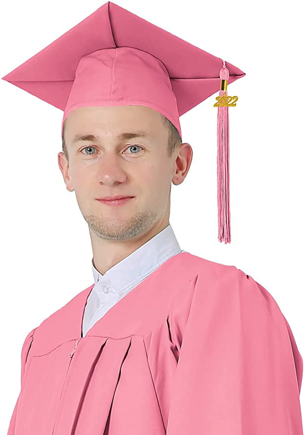 GraduatePro Matte Graduation Cap 2021 Adults with Tassel High School Bachelor Master Doctoral 12 Colors 