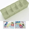 thumbnail image 2 of 5-Compartment Stackable Underwear Socks Jewelry Drawer Organizer Box, Multi-Purpose Plastic Storage Bin for Closet, Dresser, Dorm, Nursery, Rv – Space-Saving Foldable Divider, 1Pc Storage Box, 2 of 5
