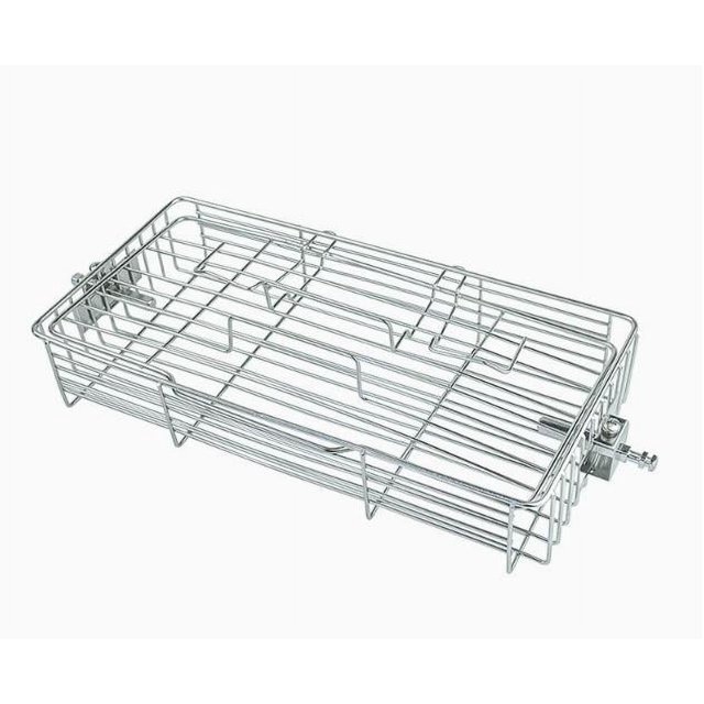 Shisuyan Grille Rotative Réglable pour Poisson Agneau Poulet Ailes Outil de BBQ Rôtissoire Cage et Panier à Poisson pour Grillades en Plein Air et Camping