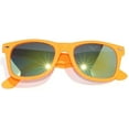 thumbnail image 2 of Kids Retro Sunglasses - Matte-Orange Frame / Mirror Polarized Lens, 2 of 6