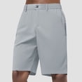 thumbnail image 4 of CONZONE Mens Casual Suit Shorts Buttons Dress Shorts for Men Solid Color Lightweight Slim Fit Party Wedding Shorts With Pockets, 4 of 5