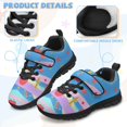 thumbnail image 6 of Pointodoor Rainbow Crayons Pens Shoes for Kids Non Slip Running Walking Casual Sneakers Lightweight Single Buckle Athletic Trail Sports Shoes for Preschool Students, 6 of 7
