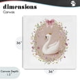 thumbnail image 4 of Stupell Industries Shabby Chic Queen Swan with Florals Canvas Art, 36 x 36, by Christine Simpson Art, 4 of 8