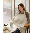 thumbnail image 3 of Nursing Cover, Breathable Breastfeeding Cover up with Arch Neckline for Women, Nursing Apron, 3 of 7