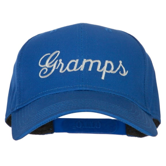 Gramps Embroidered Solid Cotton Pro Style Cap - Royal OSFM
