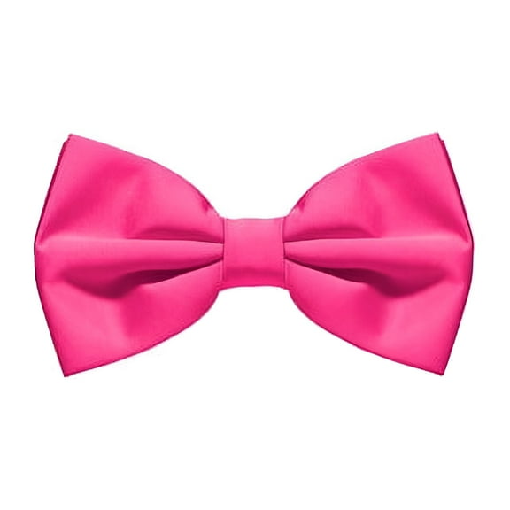 TELOLY Mens Fuchsia Pre-Tied Bow Tie Hot Pink Wedding Prom Groomsmen Party