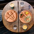 thumbnail image 5 of Dsseng Divided Dinner Plates Set with Tableware 3 Compartment Unbreakable Portion Control Dinner Diet Plates Reusable Lightweight Divided Dish Set Stackable Divider Plates Microwave Safe, 5 of 5