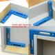 thumbnail image 4 of Juego de 2 soportes de posicionamiento de 90 grados de aleación de aluminio, abrazadera cuadrada de 12 x 12 cm, abrazaderas de ángulo recto, abrazadera de esquina tipo L de 90° para sujeción de cajas Rojo Verde, 4 of 5