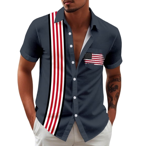 Chemise Décontractée à Manches Courtes pour Tous les Jours et les Fêtes avec devant Boutonné en Tissu Respirant pour le Confort et la Polyvalence dans les Affaires et le Usage Quotidien