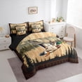 thumbnail image 3 of Homewish Female Men Women Mallard Duck Bedding Comforter Set 7 Pieces,Jungle Animal Full Bedding Set Lightweight,Vintage Cabin Fitted Sheet Flat Sheet,Breathable Home Decor,Reversible, 3 of 8