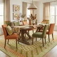 thumbnail image 6 of 8x10 Modern Geometric Green Olive Area Rug, Washable Low Pile Carpet with Non-Slip Backing, Stain-Resistant for Living Room, Bedroom, Playroom, 6 of 8
