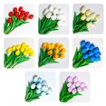 thumbnail image 4 of Moyic 10X Artificial PU Simulación Flores falsas Ramo Flores Boda Realista para Garden Party Accesorios de oficina Flores artificiales Naranja, 4 of 6