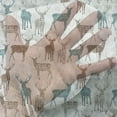 thumbnail image 3 of Deer Tulle Curtains with Rod Pocket, Animals with Old Text Pattern Christmas Theme Vintage Inspired Illustration, Sheer Drape for Wedding Party 2 Panels, 7 Sizes, Turquoise Brown Beige, by Ambesonne, 3 of 3