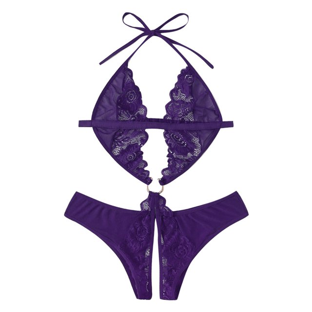 Intimates sous-Vêtements en Dentelle pour Femmes, Body à Col en V Profond, une Pièce