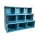 thumbnail image 4 of Estante de almacenamiento de pared, vitrina organizadora, estante abierto versátil, soporte de exhibición de 9 cubos para tazas, vasos, artículos, 4 of 9