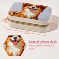 thumbnail image 5 of Dog Velvet Portable Storage Box with Removable Compartment – Jewelry Display, Earring Holder, Necklace Holder – Great Gift, 5 of 7