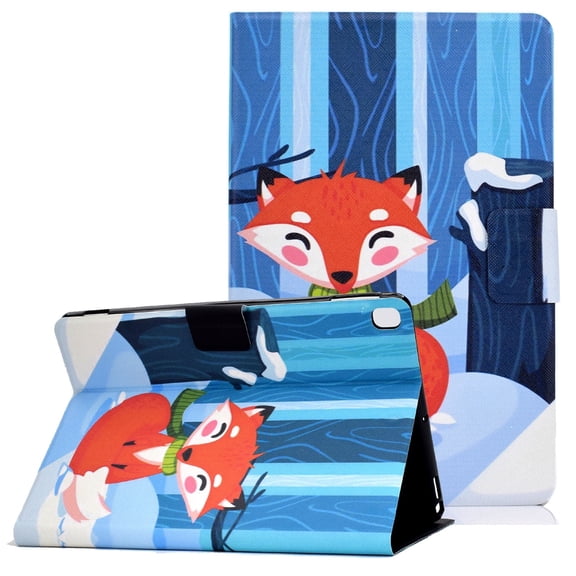 Allytech Case for iPad 10.2" 2019 7th Generation, Slim Fit PU Leather Folio Flip Kickstand Smart Cover Auto Sleep Wake Shockproof TPU Back Shell Case for Apple iPad 10.2",Fox