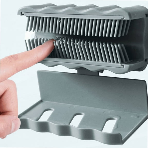 Hair Collector for Shower, 2-in-1 Shower Hair Catcher Wall for Drain Protection, Reusable Wavy Shower Wall Hair Catcher, Foldable Storage Shower Hair Catcher, Snare Protector (Gray)