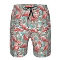 thumbnail image 3 of Balery Pink Flamingo Traje de Baño Estilo Hawaiano para Hombre, Shorts de Secado Rápido con Bolsillos-3X-Large, 3 of 6