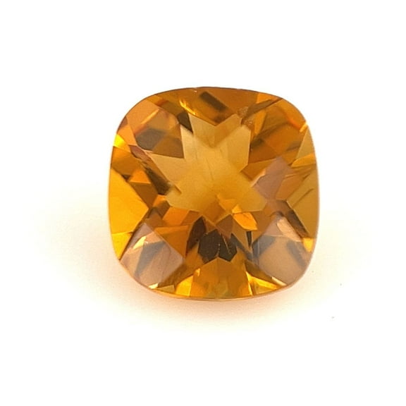 Certified Genuine 1 Carat Vivid Yellow Citrine Cushion Shape Checkerboard Cut 6x6 mm Loose Gemstone November Birthstone