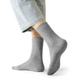 thumbnail image 2 of Deago 4 Pairs Mens Athletic Crew Socks Breathable Cotton Soft Casual Thin Socks for Work,Sport & Everyday Wear (Light Gray), 2 of 7