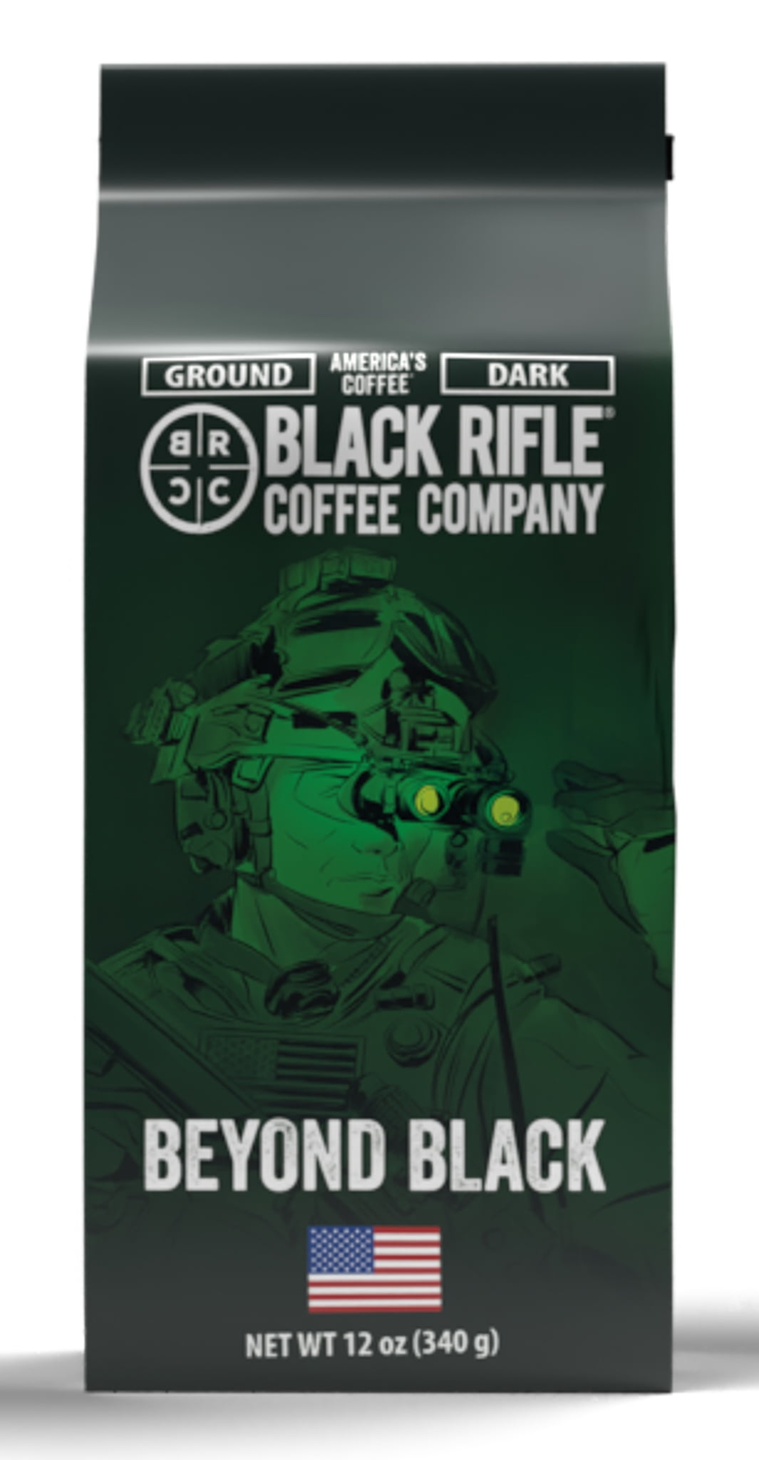 Black Rifle Coffee Beyond Black, Dark Roast, Ground Coffee, 12 oz