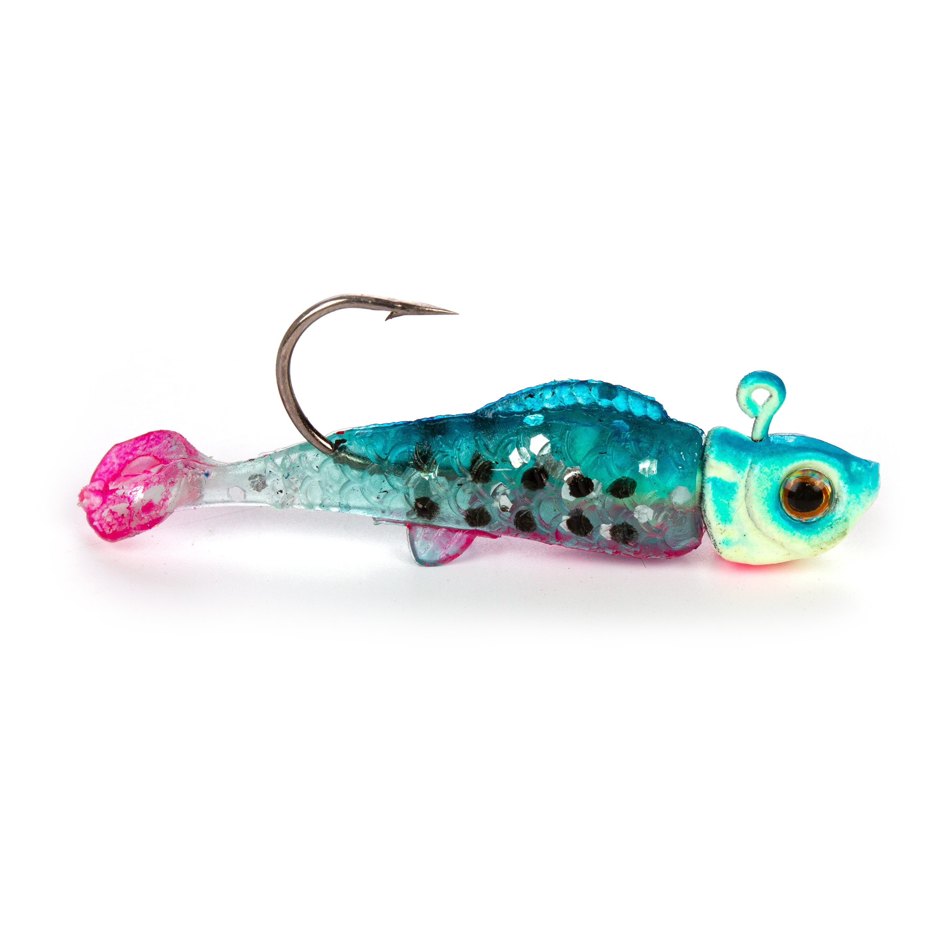 (2 pack) Ozark Trail 1/32 oz Rigged Panfish Minnow Fishing Lures, Blue & Pink, 2-Pack