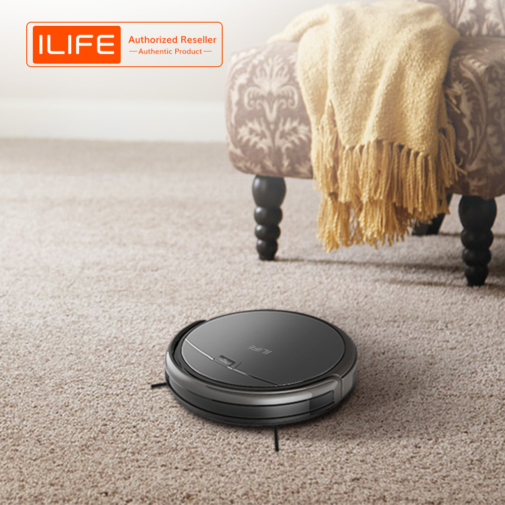 ILIFE A4s-W, Robot Vacuum Cleaner, Roller Brush，Hardfloor and Low-pile Carpets， 450ml Large Dustbin, 120 mins Battery Life - image 3 of 8